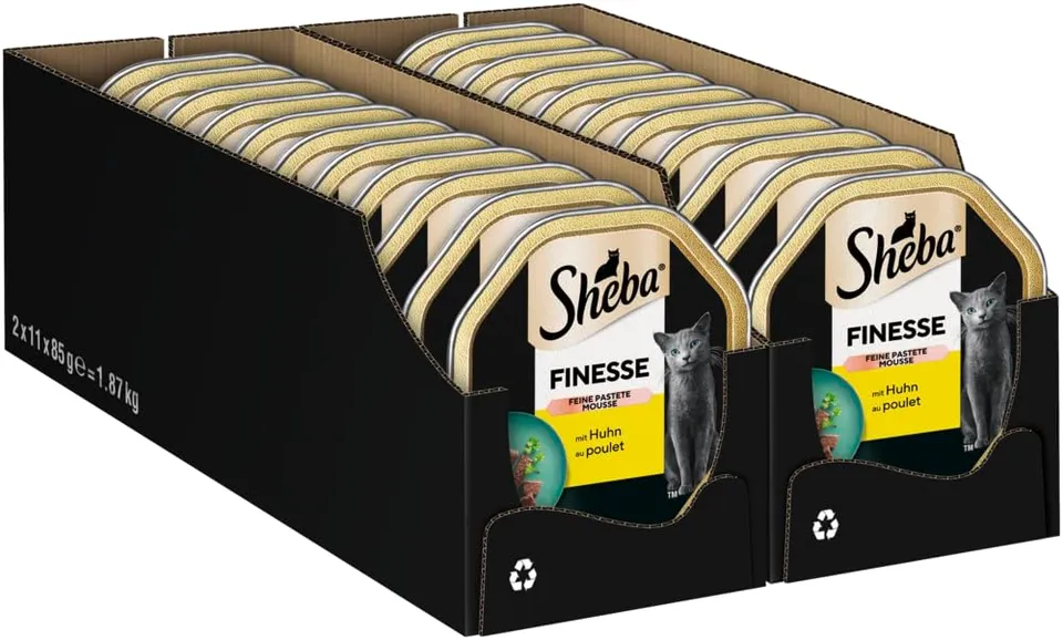 Sheba Finesse Nassfutter Huhn 22x85g Pastete Mousse