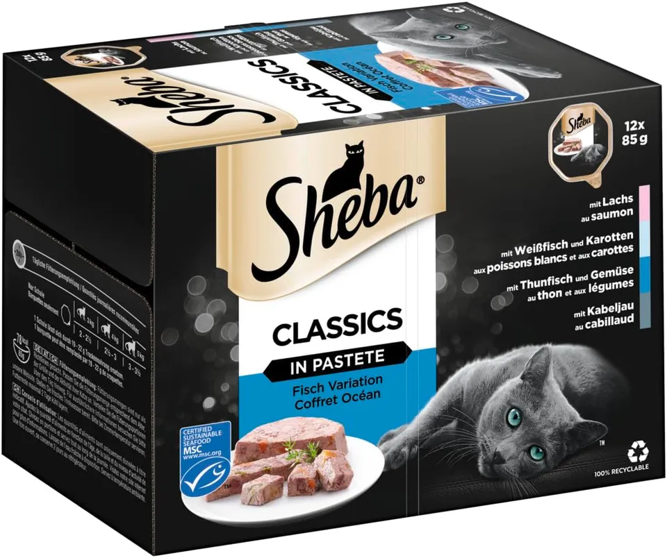Sheba Classics Nassfutter Pastete Fisch 12x85g MSC