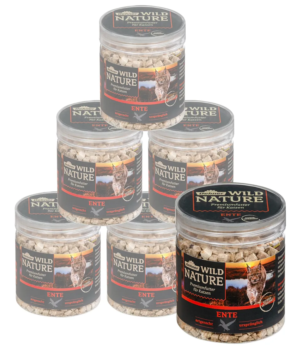 Dehner Wild Nature Ente Katzensnack 6x20g gefriergetrocknet