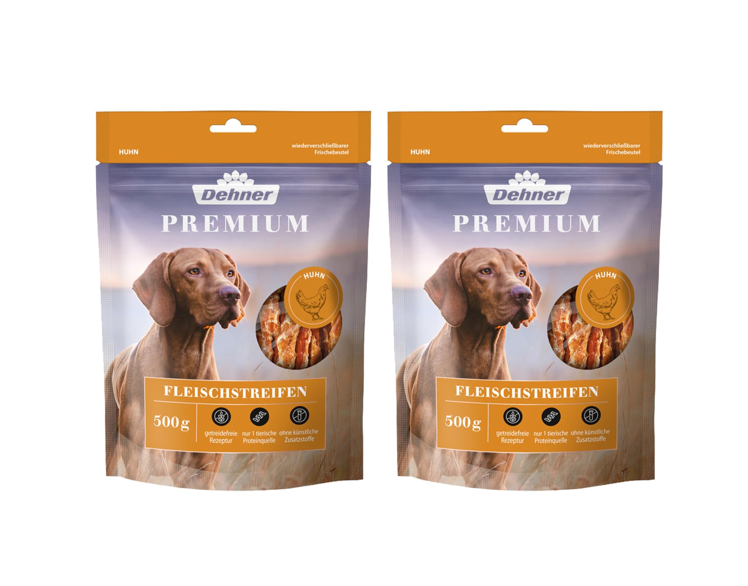 Dehner Premium Lammfleischstreifen Hundesnack 8x50g getreidefrei