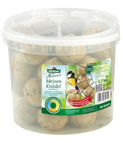 Dehner Natura Wildvogelfutter 5 kg + Meisenknödel 30 Stück schalenfrei