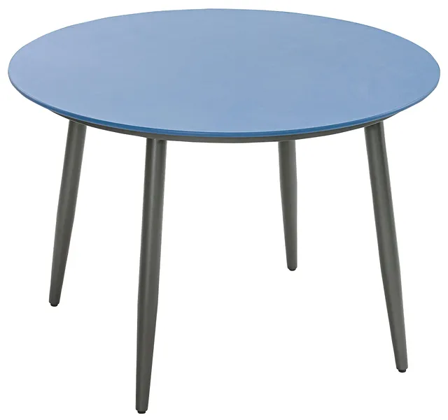 Dehner Delphi Gartentisch blau Ø110 cm Alu