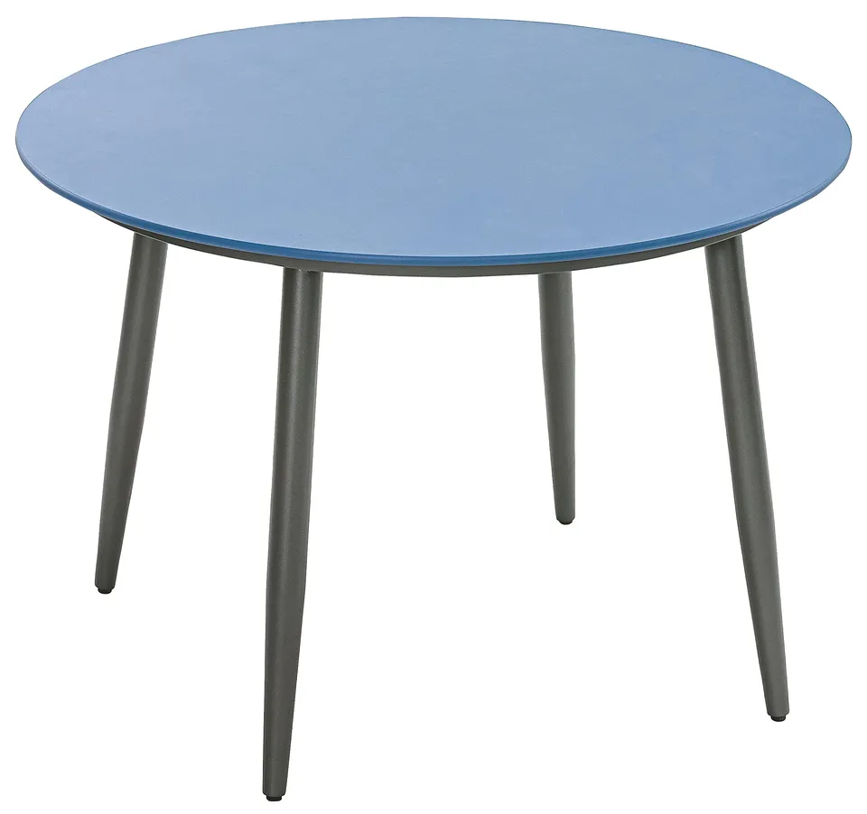 Dehner Delphi Gartentisch blau Ø110 cm Alu