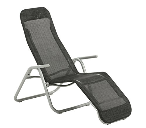 Dehner Brisbane Klappliege schwarz 137 x 75 x 107 cm