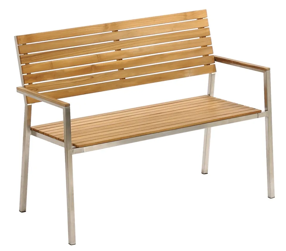 Dehner Antibes Gartenbank 2-Sitzer 125 cm Teak natur