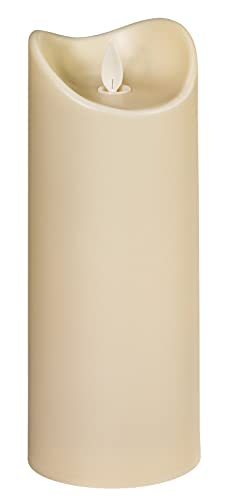 Dehner LED-Kerze Outdoor creme Ø 8,9 cm 22,8 cm
