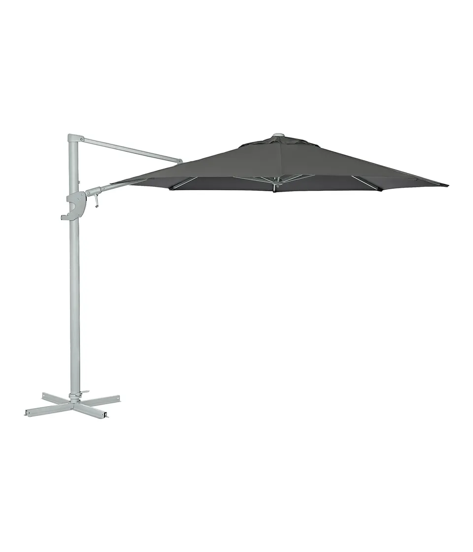 Dehner Zypern Ampelschirm 300 cm grau Aluminium