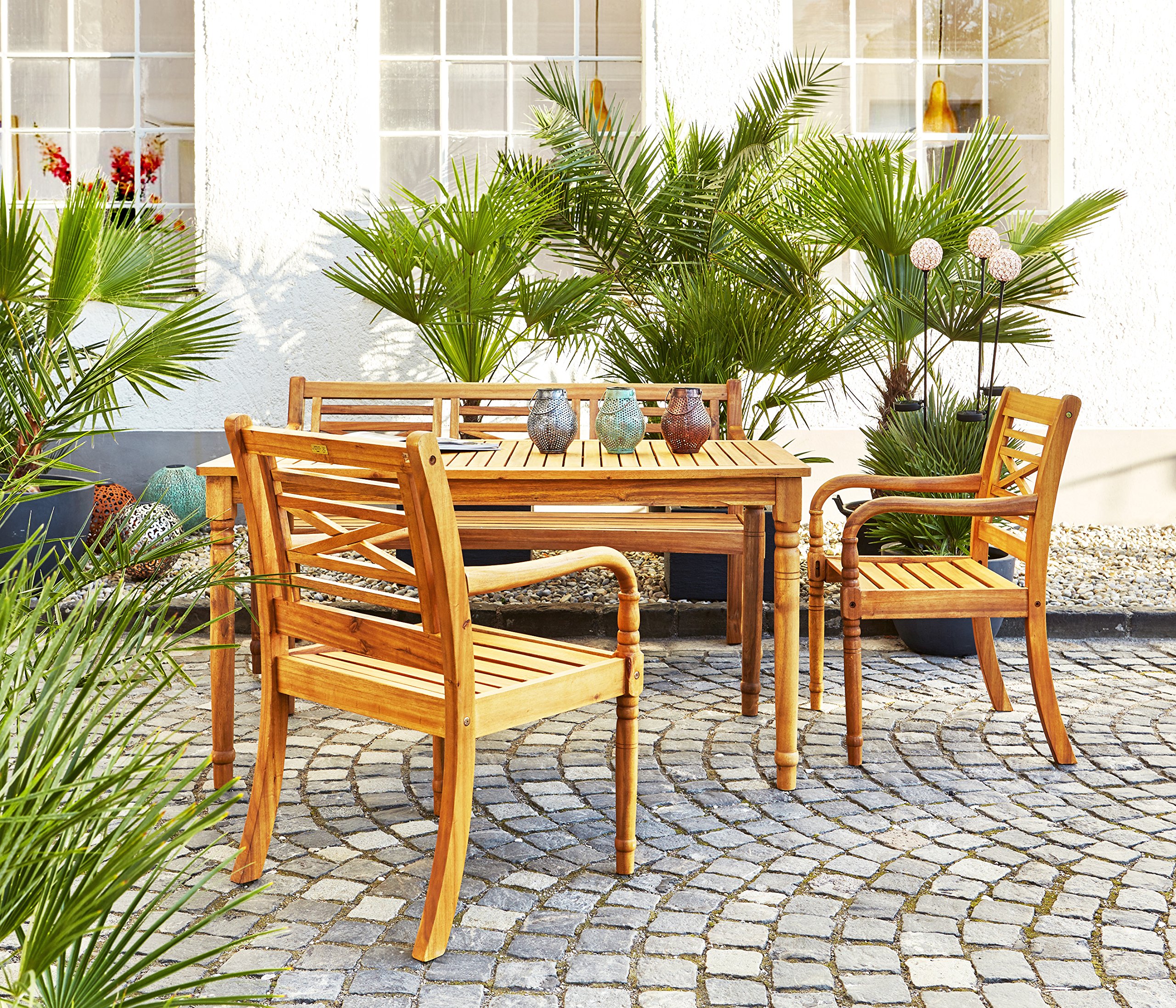 Dehner Premium Lovely Samoa Gartentisch Akazie natur 140x75x80 cm