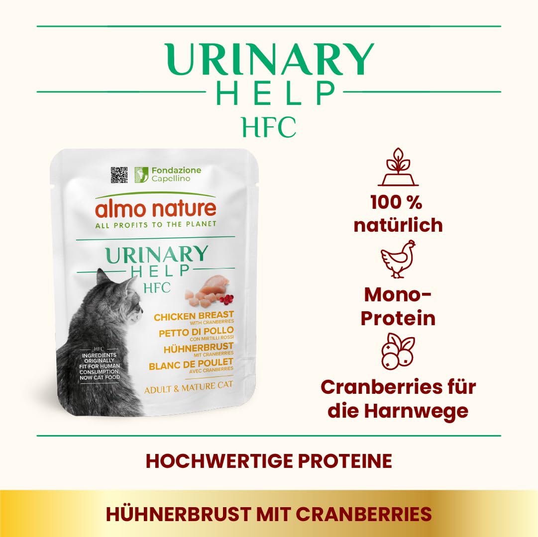 Almo Nature HFC Urinary Help Nassfutter Huhn 24x50g Harnwege