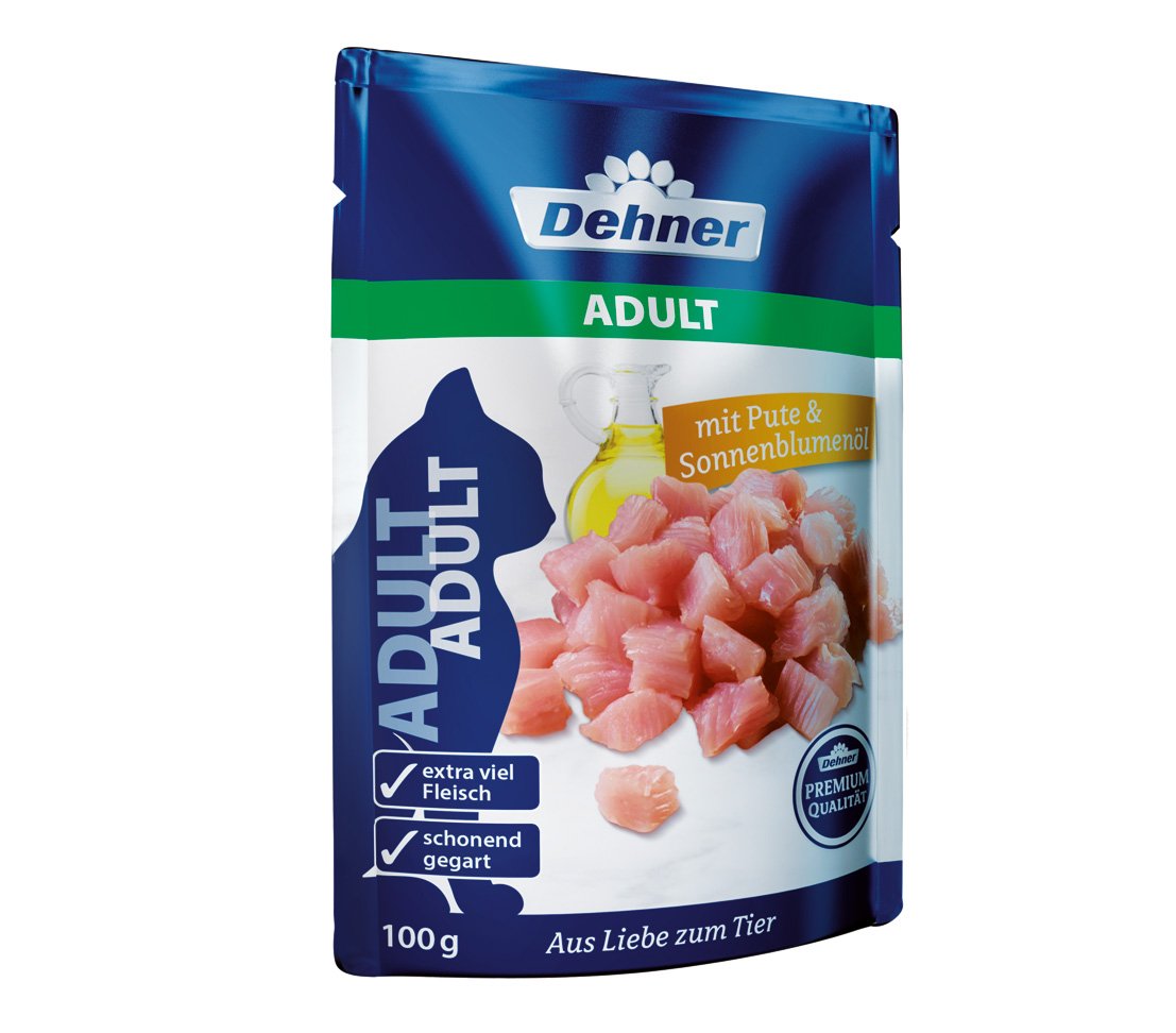 Dehner Premium Adult Nassfutter Pute 12x100g fleischreich