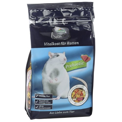Dehner Selection Rattenfutter Trockenfutter 1 kg prebiotisch zuckerarm