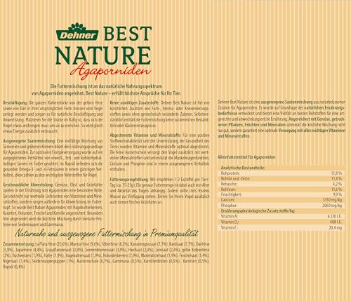 Dehner Best Nature Agapornidenfutter 2,5 kg Kolbenstücke