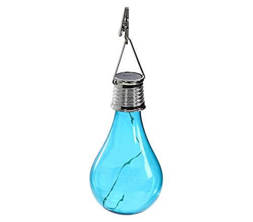 Dehner Solar-Glühbirne 4er Set Glas blau D7cm
