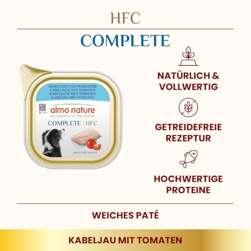 Almo Nature HFC Complete Nassfutter Kabeljau Tomate 150g 11er
