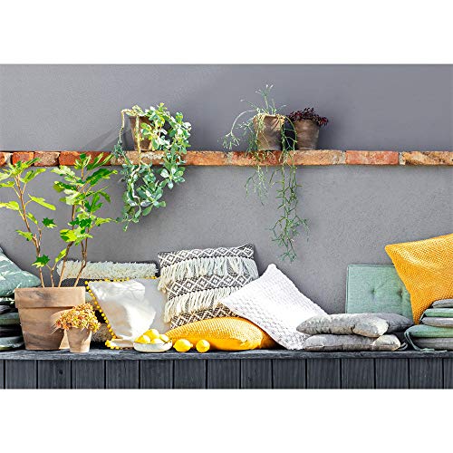 Dehner Premium Lovely Noah Sitzkissen 39x39 grau gesteppt