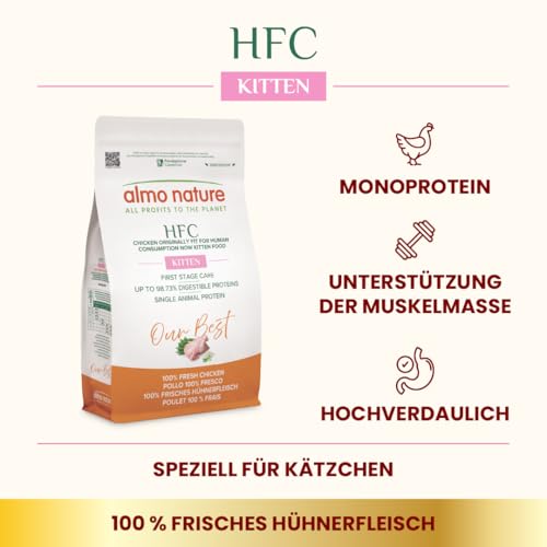 Almo Nature HFC Our Best Kitten Trockenfutter Huhn 1,2kg