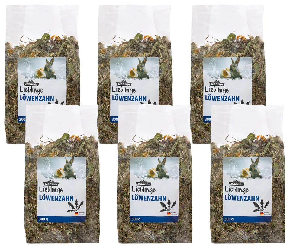 Dehner Löwenzahn mit Ringelblume Nagersnack 6x100g rohfaserreich