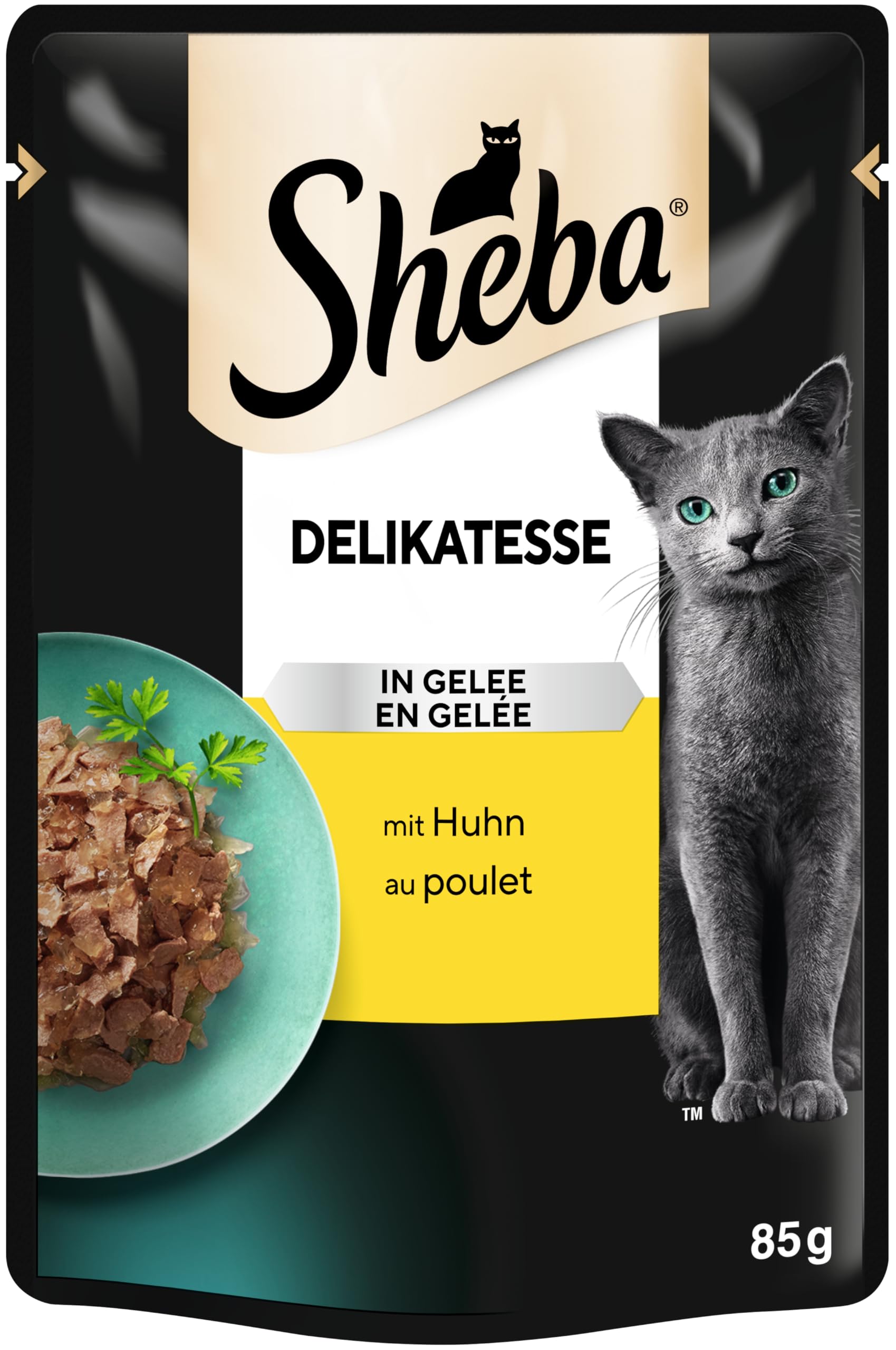 Sheba Delikatesse Huhn Nassfutter Gelee 28x85g ausgewachsen