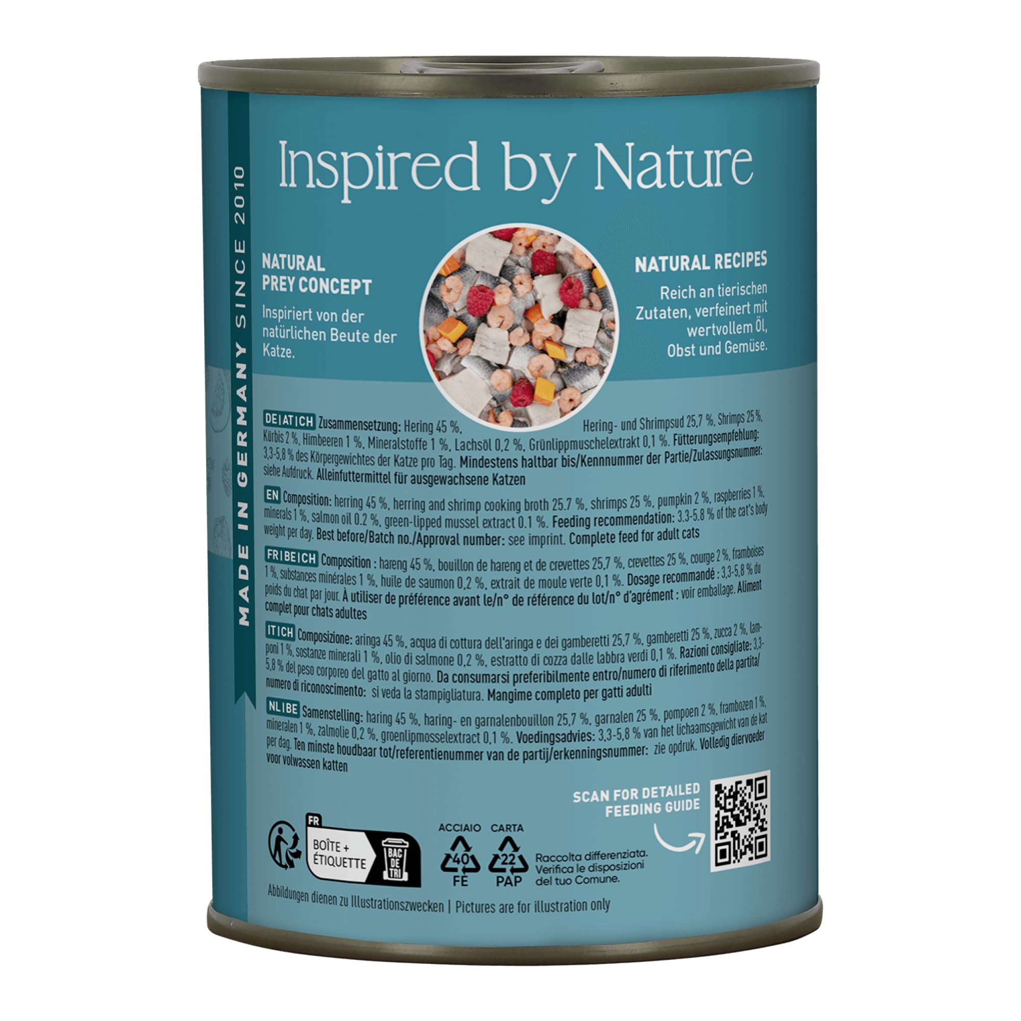 catz finefood Classic Nassfutter Hering-Shrimps 6x400g Dose