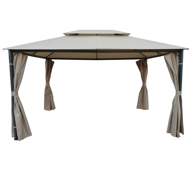 Dehner Dubai 3x4 m Pavillon-Seitenteile grau 4 Stück Polyester
