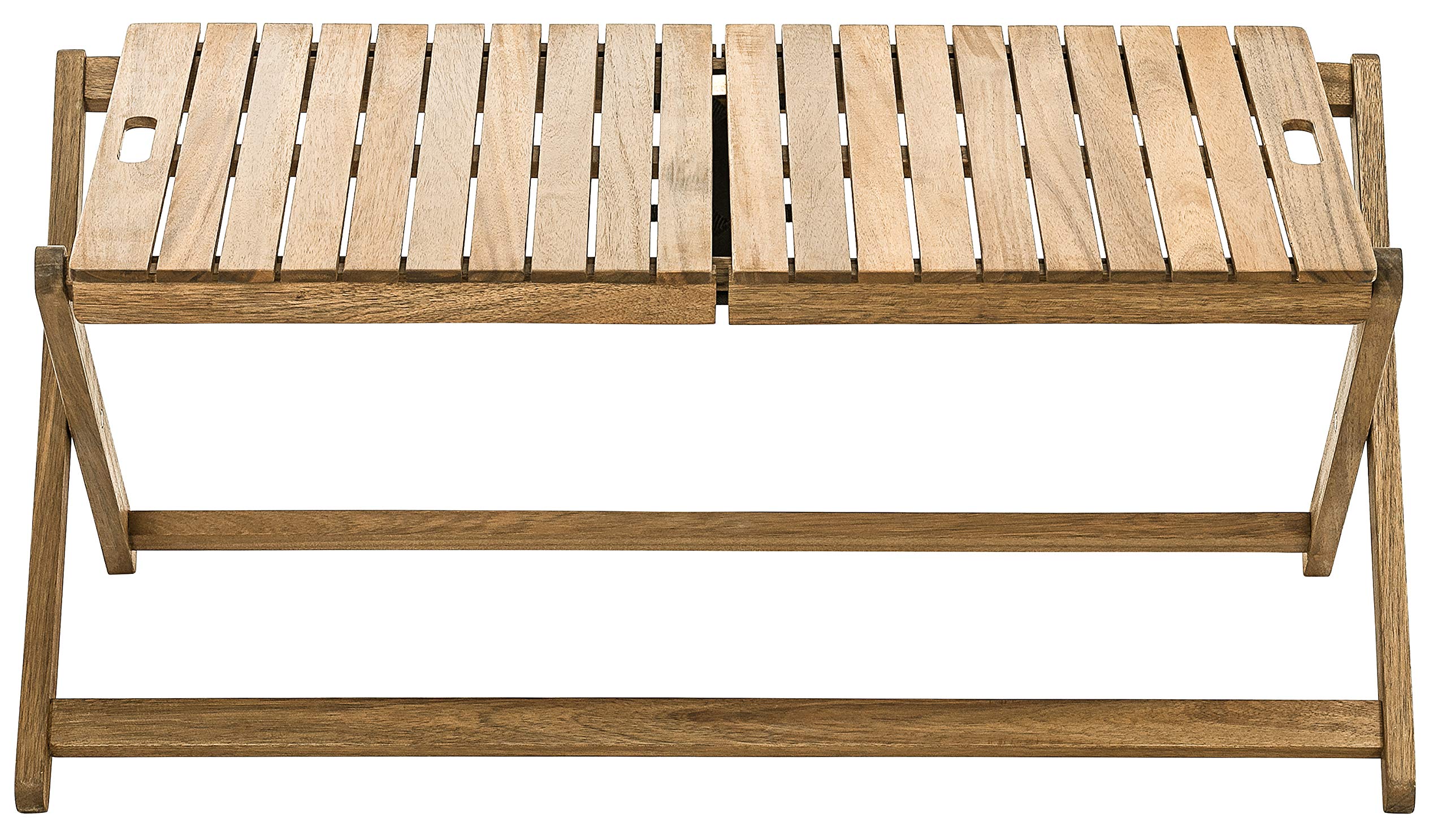 Dehner Tablett-Tisch Macao Beistelltisch 90x50x38 cm Akazie