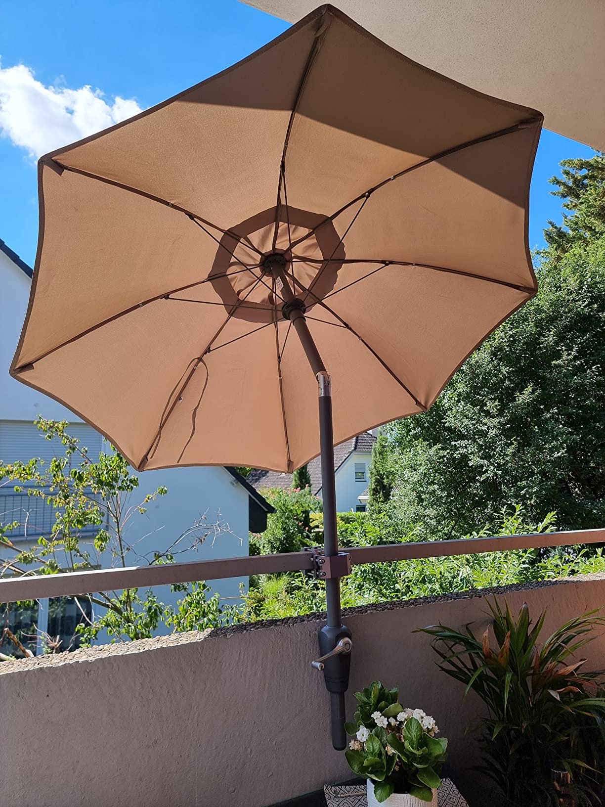 Dehner Premium Lovely Vido Sonnenschirm 150cm taupe