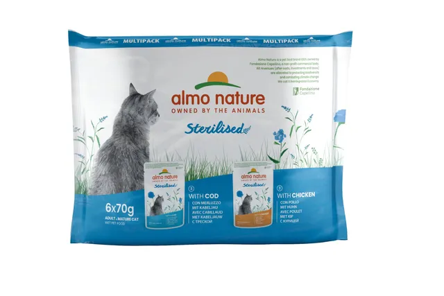 Almo Nature Functional Sterilised Nassfutter 6x70g Kabeljau