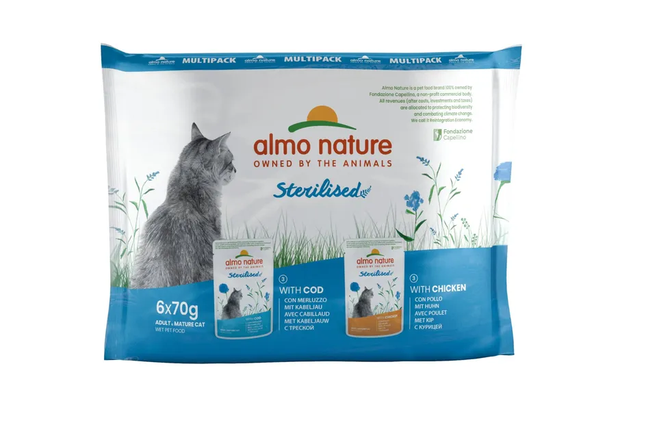 Almo Nature Functional Sterilised Nassfutter 6x70g Kabeljau