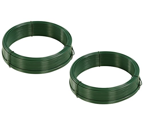Dehner Bindedraht 2er Set 50m 2,0mm dunkelgrün