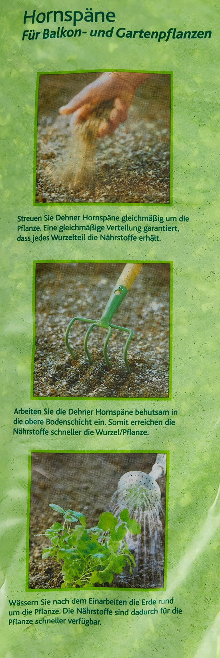 Dehner Bio Hornspäne Hornmehl Dünger 10 kg + 5 kg Stickstoff