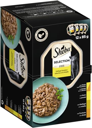 Sheba Selection in Sauce Nassfutter Geflügel 12x85g Schale