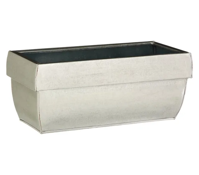 Dehner Zink-Blumenkasten Pflanzgefäß 60cm weiß