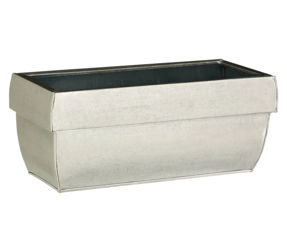 Dehner Zink-Blumenkasten Pflanzgefäß 60cm weiß