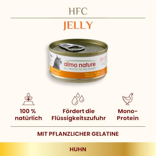 Almo Nature HFC Jelly Huhn Nassfutter 24x70g Monoprotein