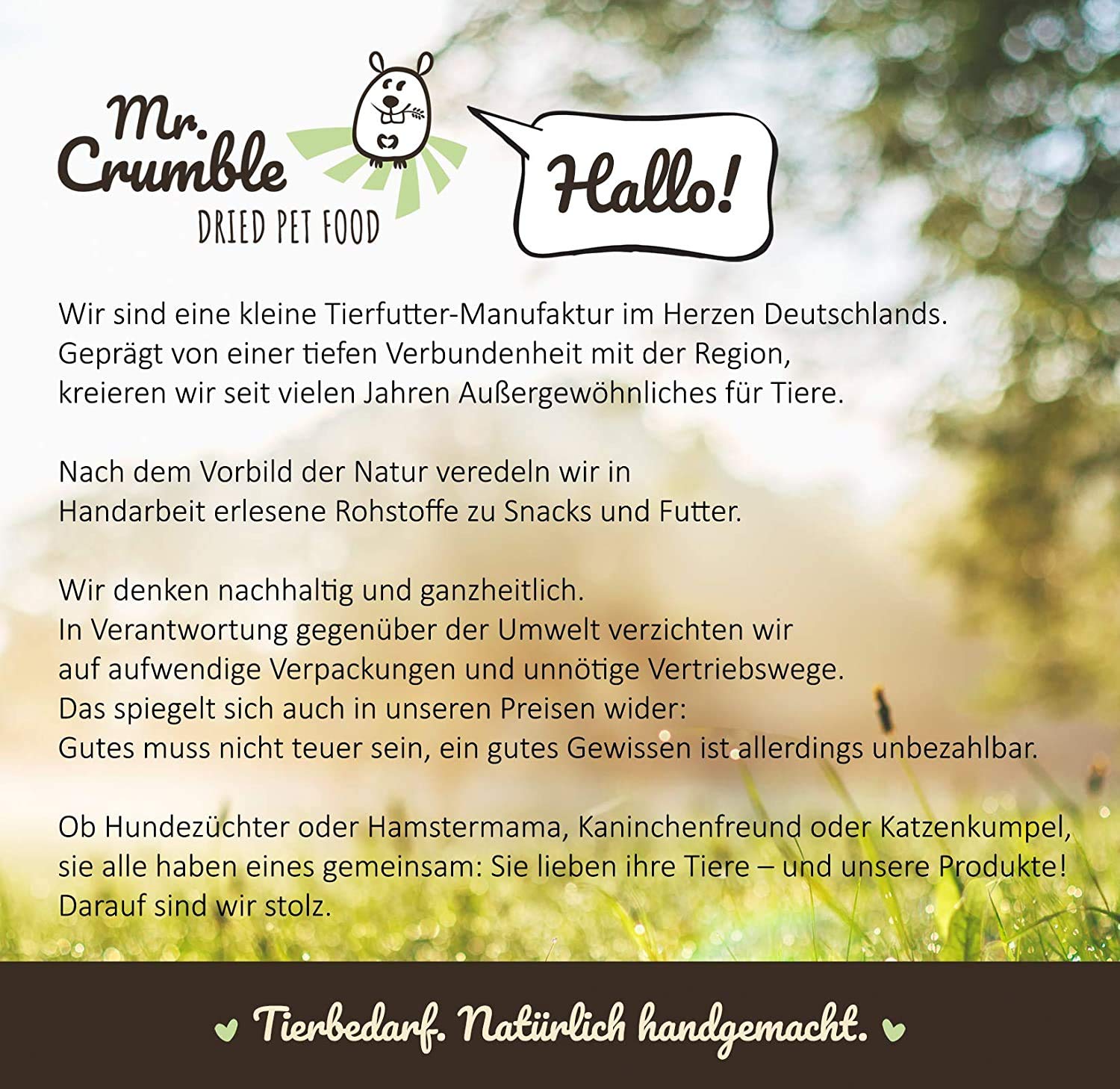 Mr. Crumble Knabberbällchen Heu Snack 6x60g Getreidefrei