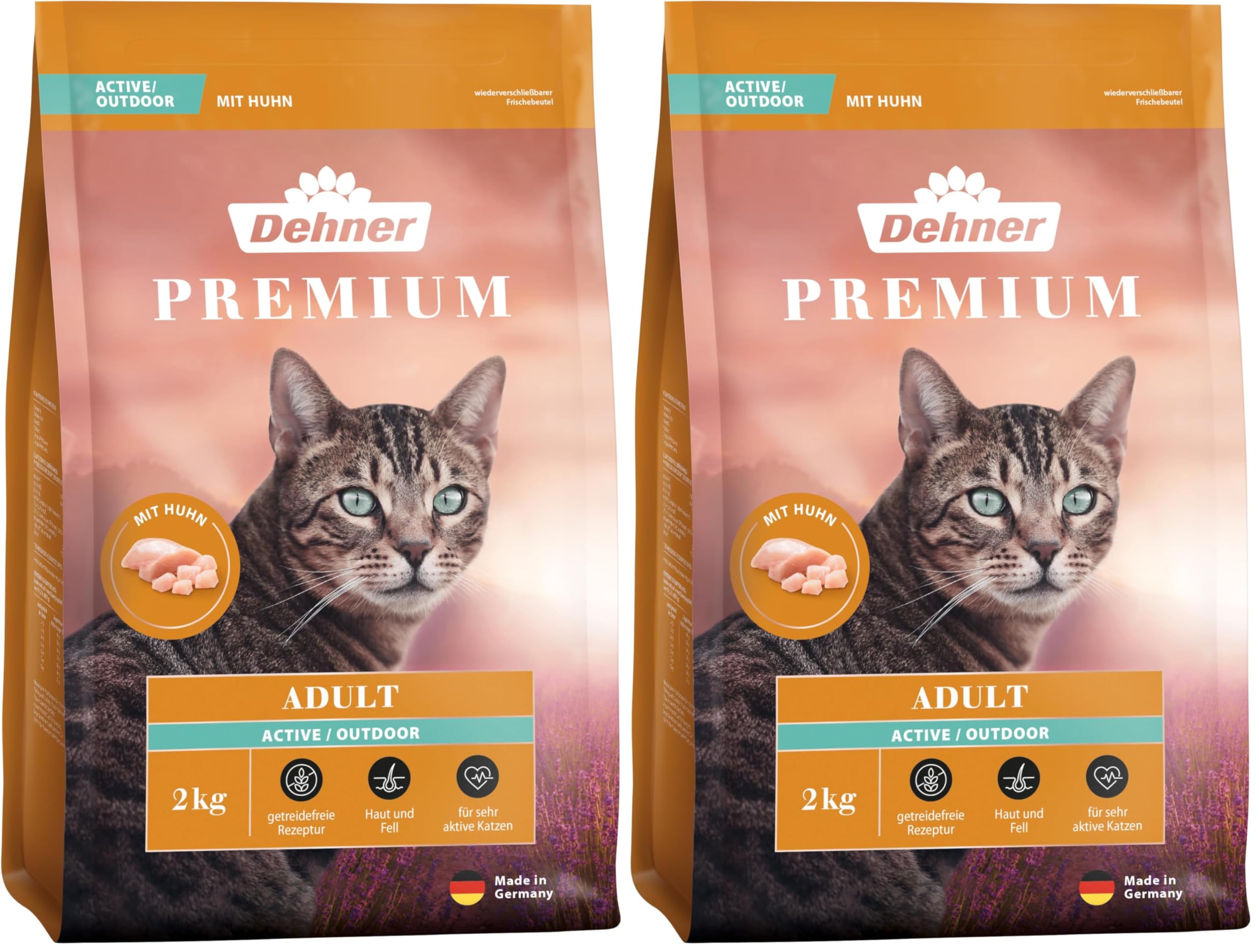 Dehner Premium Active Outdoor Trockenfutter Huhn 2 kg getreidefrei