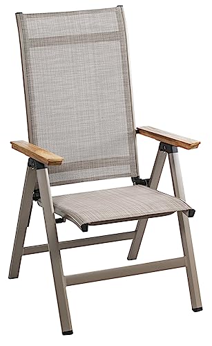 Dehner Cleveland Klappstuhl Gartenstuhl hellbraun 100 kg