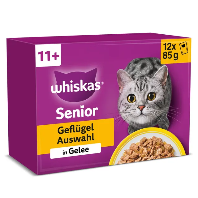 Whiskas Senior 11+ Katzenfutter Huhn 4kg mit Taurin