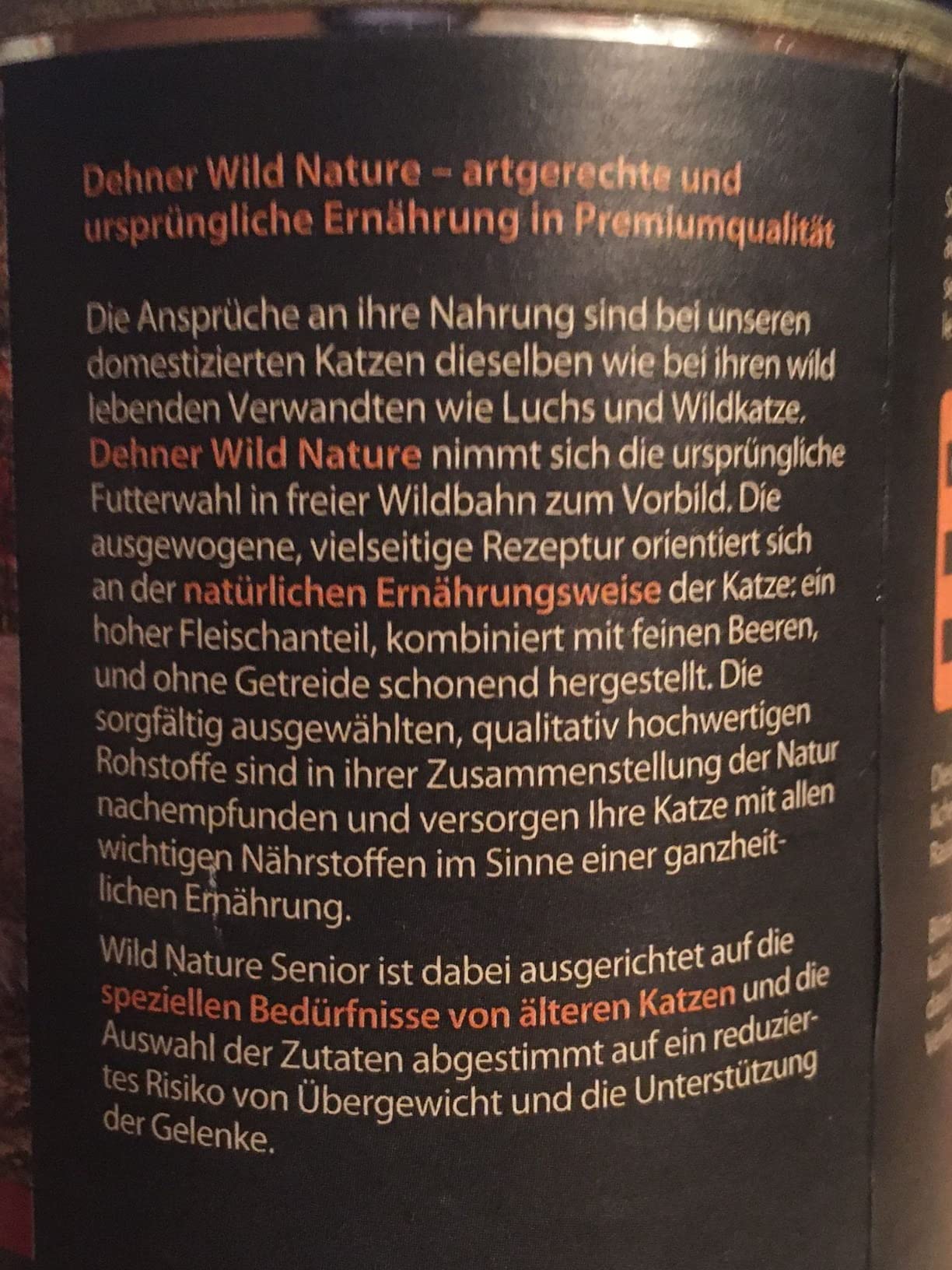 Dehner Wild Nature Unterholz Senior Nassfutter Wild 6x200g