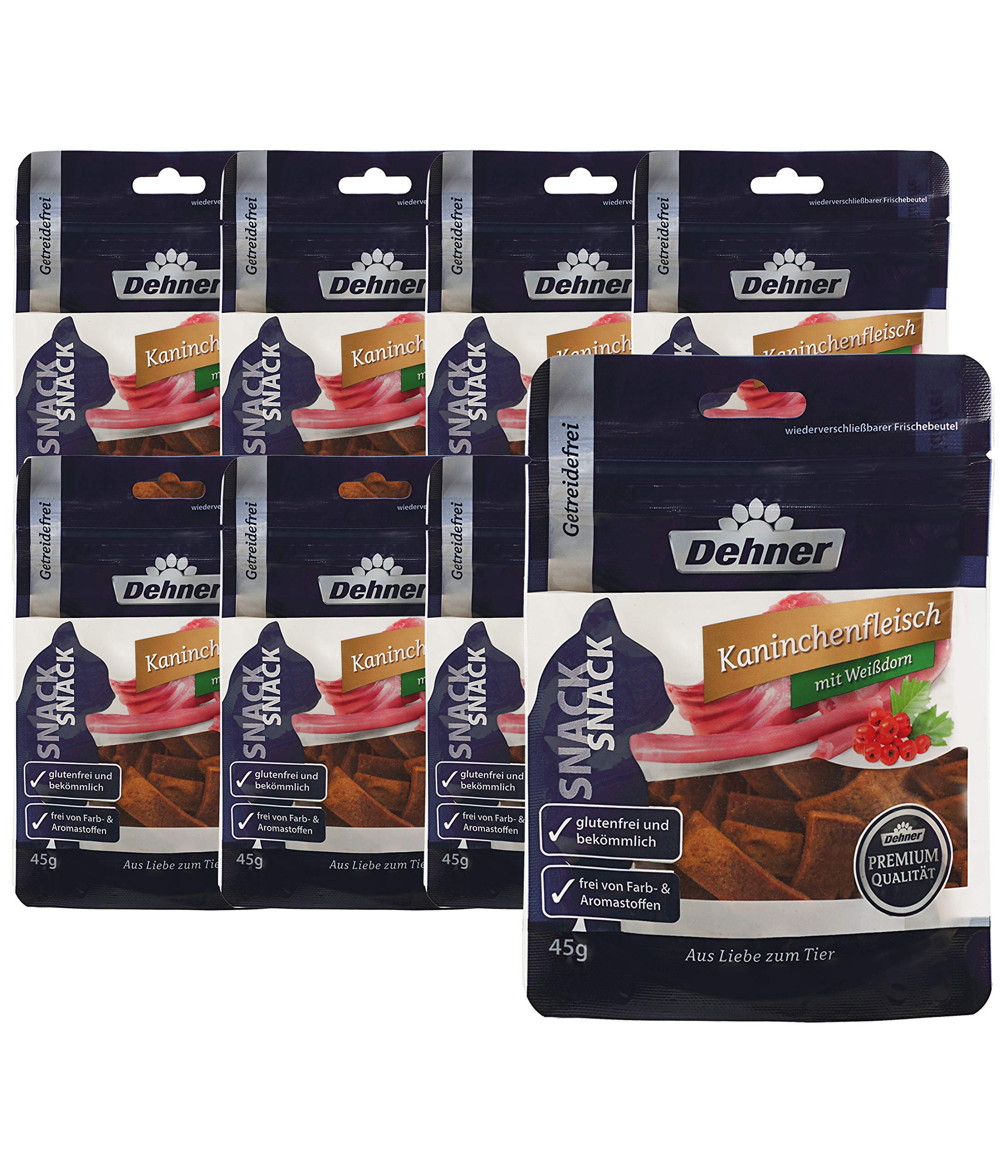 Dehner Premium Lovely Hähnchenfleischstreifen Katzensnack 8x45g
