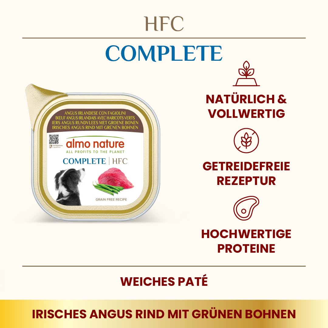 Almo Nature HFC Complete Hundenassfutter Angus 17x85g glutenfrei