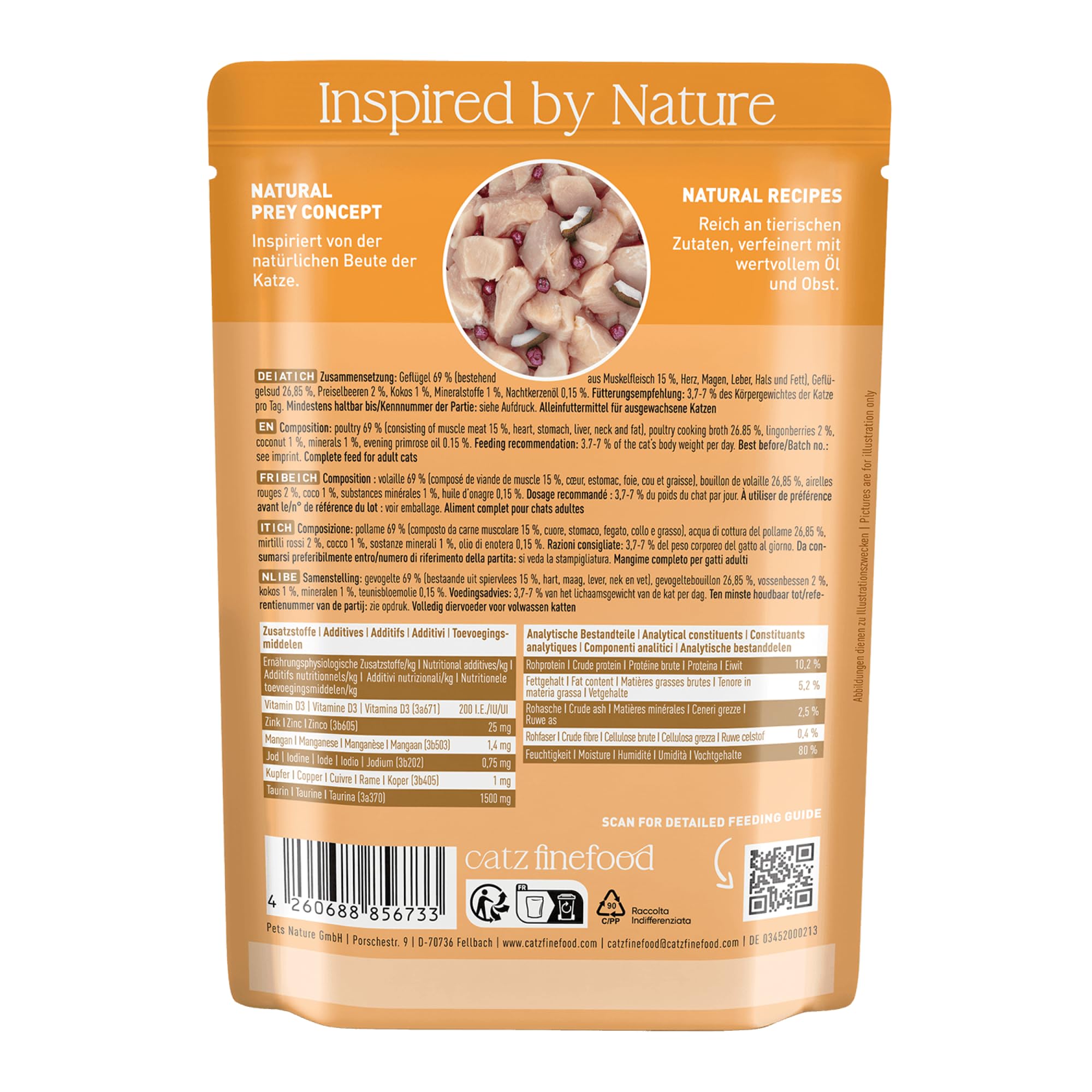 catz finefood N° 3 Geflügel Nassfutter 6x300g getreidefrei
