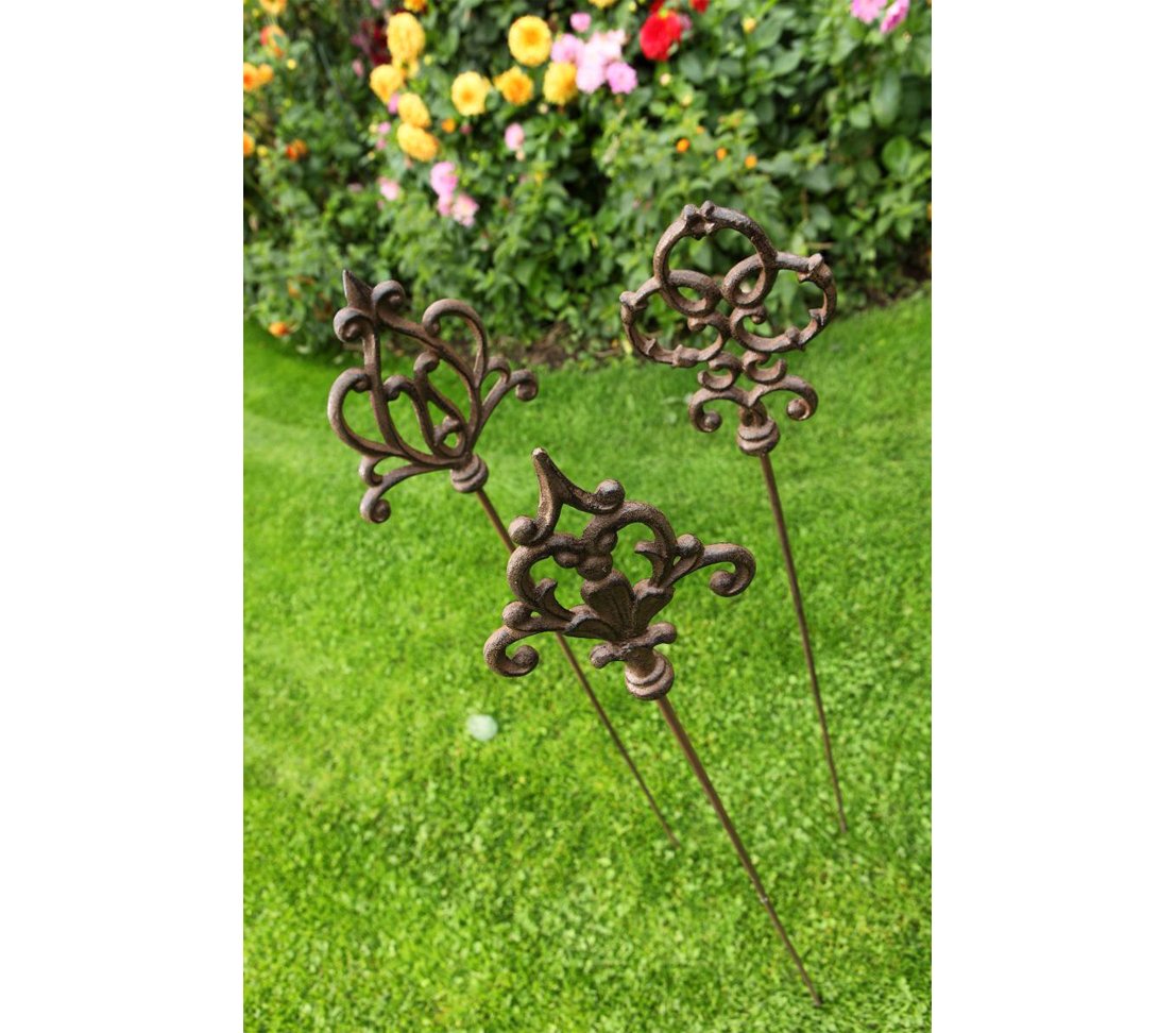 Dehner Ornament Gartenstab 140 cm Gusseisen 6er