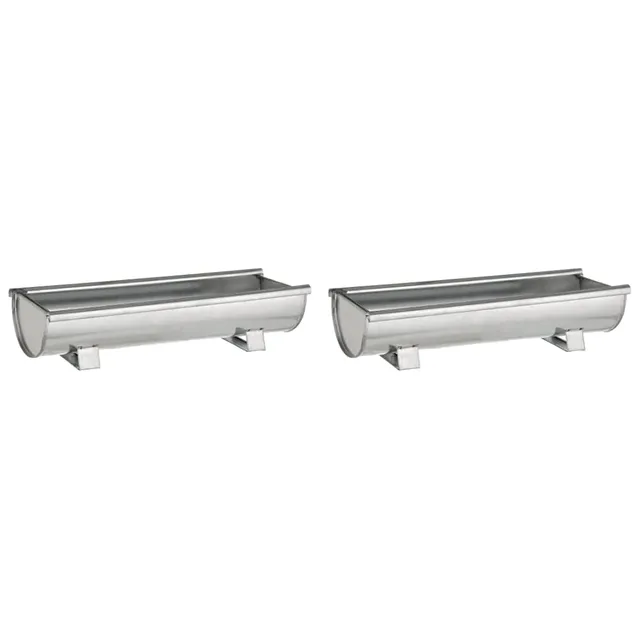 Dehner Dachrinne Pflanzgefäß verzinkt 60 cm silber Blumenkasten