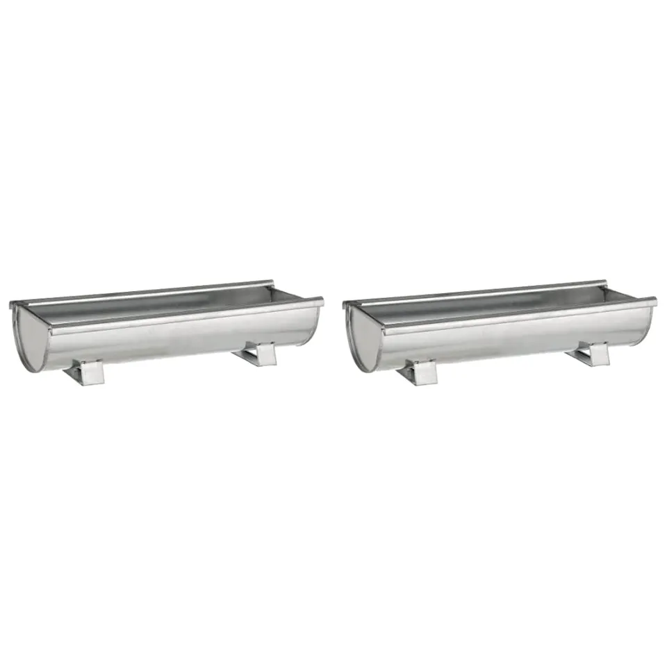 Dehner Dachrinne Pflanzgefäß verzinkt 60 cm silber Blumenkasten