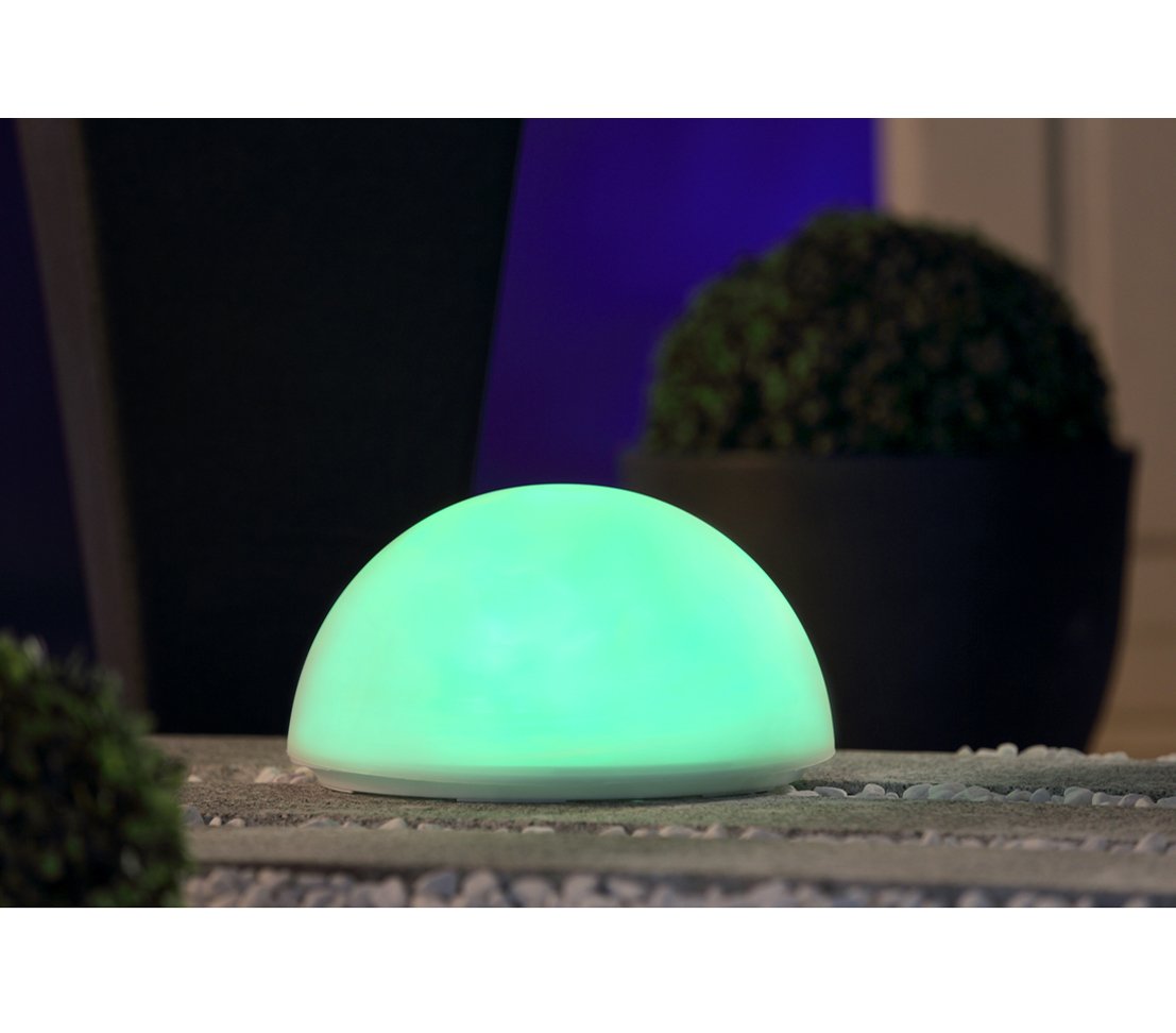 Dehner Solarleuchte Halbkugel Ø 30 cm Farbwechsel