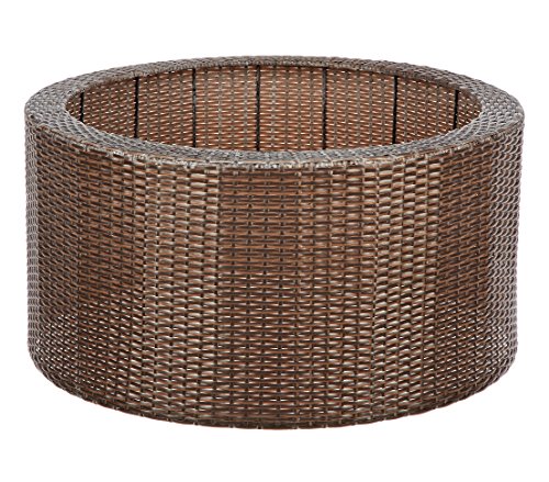 Dehner Brunnen-Topfumrandung Ø72cm braun Polyrattan