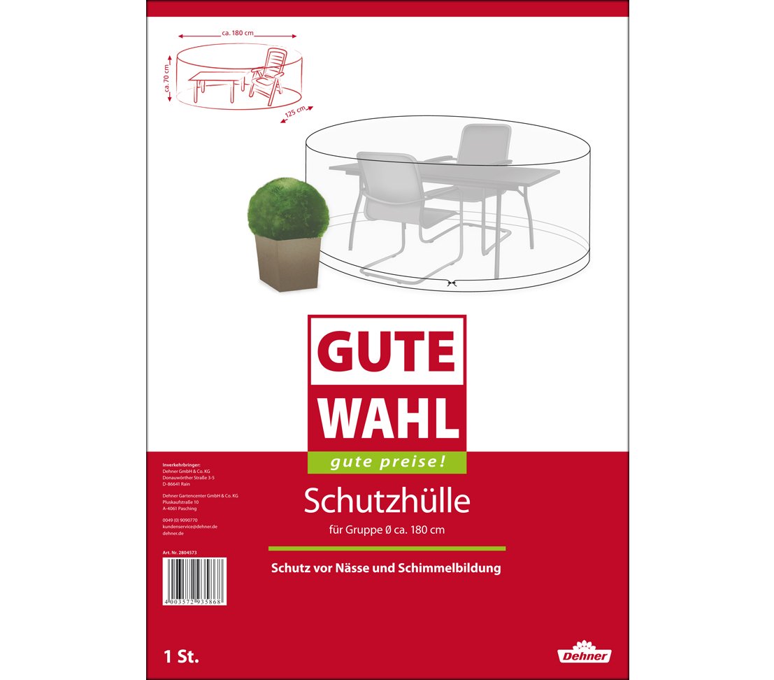 Dehner Gute Wahl Schutzhülle Sitzgruppe Ø 180 cm transparent