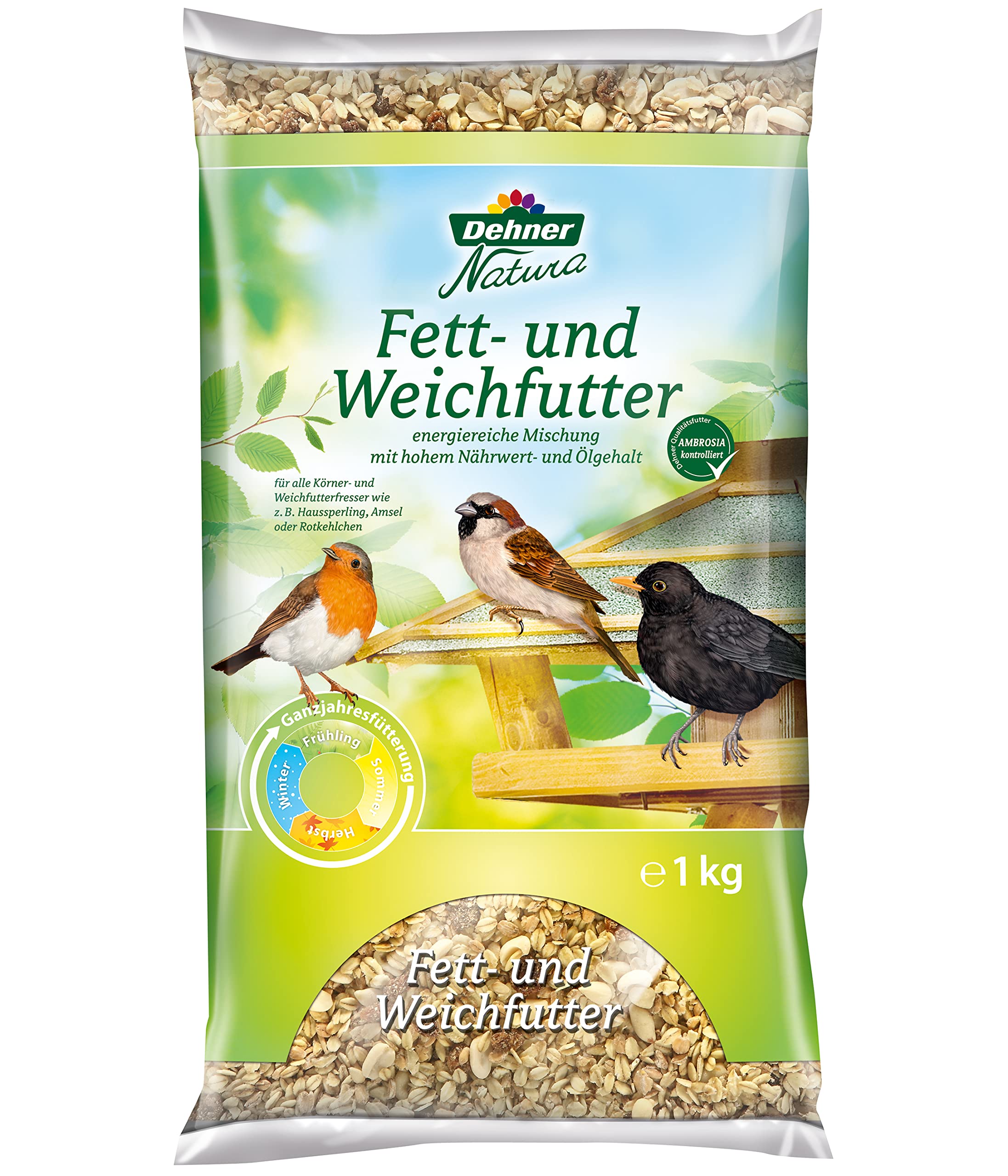 Dehner Natura Futterbuffet Maxi Wildvogelfutter 8-teilig Ganzjahr
