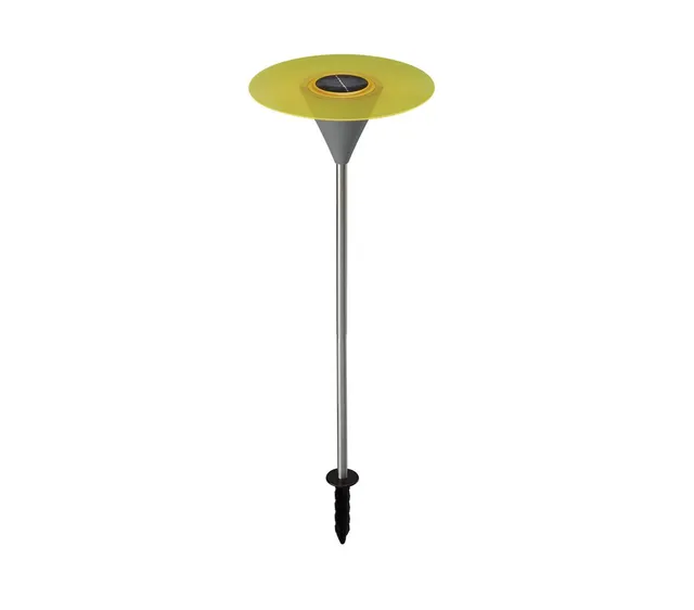 Dehner Solarleuchte Disc Außenleuchte 49 cm gelb